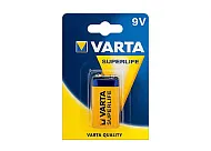 Элемент питания Varta «Крона» (6R61/6F22/MN1604), 1 шт., 9 В, солевый
