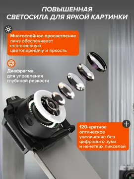 Микроскоп для телефона с подсветкой Levenhuk Kelvin TMC20, изображение 18