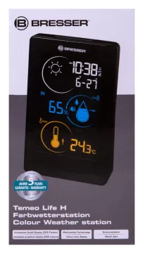 Метеостанция Bresser Temeo Life H с цветным дисплеем, черная, изображение 11