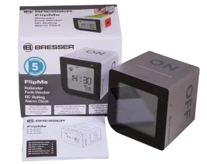 Часы настольные Bresser FlipMe Alarm Clock, серебристые, изображение 10