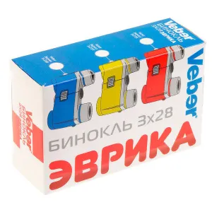 Бинокль детский Veber «Эврика» 3х28, красный, изображение 5