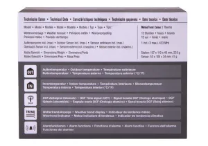 Метеостанция Bresser MeteoTrend Colour с радиоуправлением, черная, изображение 12